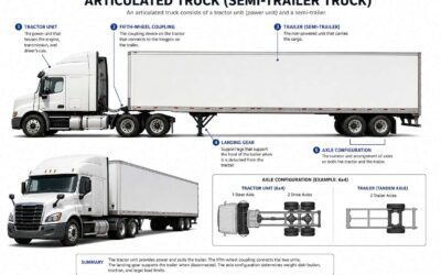 Articulated truck parts diagram, a simple breakdown.